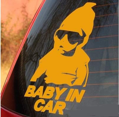 Amazon Co Jp 面白いステッカー 車の中で赤ちゃんの車のステッカー赤ちゃんのための反射車のステッカー Hnhzhd Color 黄 車 バイク