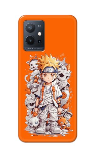 Image of Plastic Printfidaa Printed Hard Back Cover Case For Vivo T1 5G Back Cover (Famous Anime Cartoon Character) -112, Multicolor