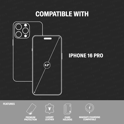 Étui Cuir Véritable iPhone 16 Pro Anti-Rayures et Antichoc - 2