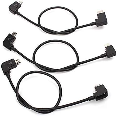 Linghuang 30cm Micro USB to Micro USB Data Cable for Connecting Smartphones/Tablets with Remote Control for DJI Mini SE/Mavic Mini/Pro/Spark/Mavic Air/Mavic 2