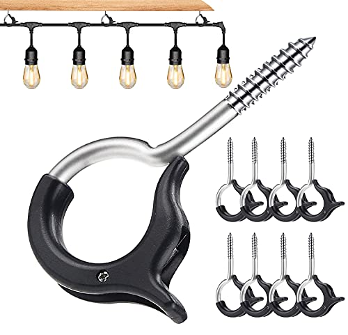 Q-Hanger,20 Pack Light Hooks For Outside String Lights,Outdoor Hooks For Outdoor String Lights,Easy Release Outdoor Wire & Christmas Light Hanger #TOP7