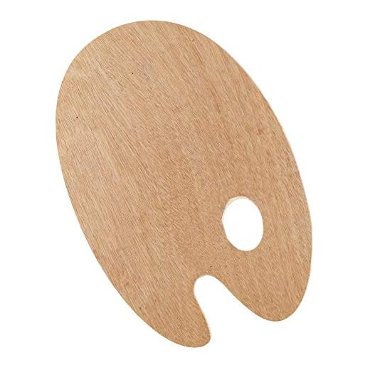KREUL 41800 - Solo Goya Paleta ovalada de madera de haya Tamaño aprox. 20 x 30 cm Espesor 5 mm, 3 capas de madera encoladas