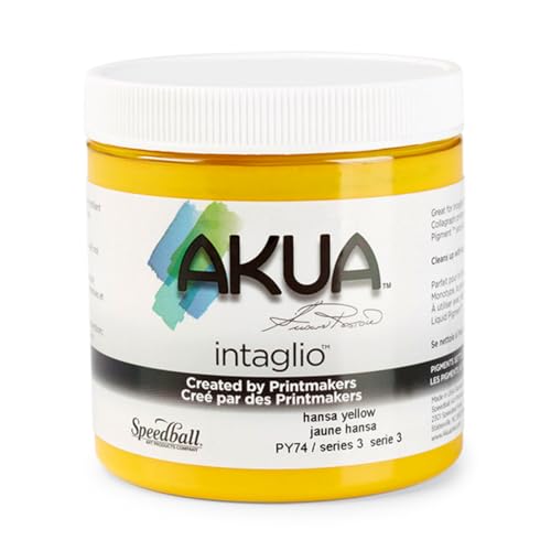 Akua Intaglio Water-Based Ink, 8-Ounce Jar, Hansa Yellow