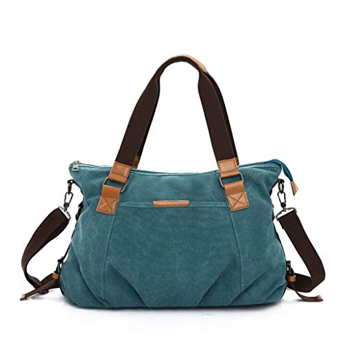 Bandolera Hombre Pequeño Bolso de Mensajero de Lona Mini Messenger Bag?Hombro con Mosquetón Clip para iPad Mini Deporte, Trabajo, Casual, Viajes Marrón Hengwin (Color : Azul, Tamaño : Metro)