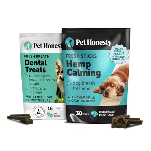 Pet Honesty Dental Health Fresh Sticks and Hemp Calming Fresh Sticks (16ct & 30 ct)