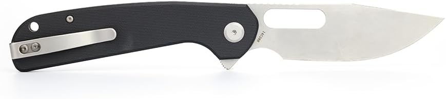 LIONGMAH Folding Pocket Knife, 3.75" Blade,G10 Handle, Liner Lock, Reversible Pocket Clip for Everyday Carry, Outdoor Activities, Perfect Tool for Camping Hunting Survival (Right-handed version)