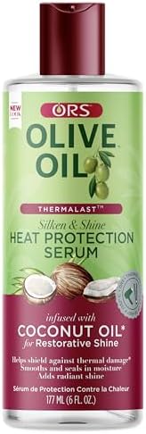 ORS Olive Oil Heat Protection Hair Serum infused with Coconut Oil for Restorative Shine 6 Ounces