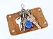 Handmade Leather 6 Hook Snap Button Large Capacity Key Holder Key Case for Men