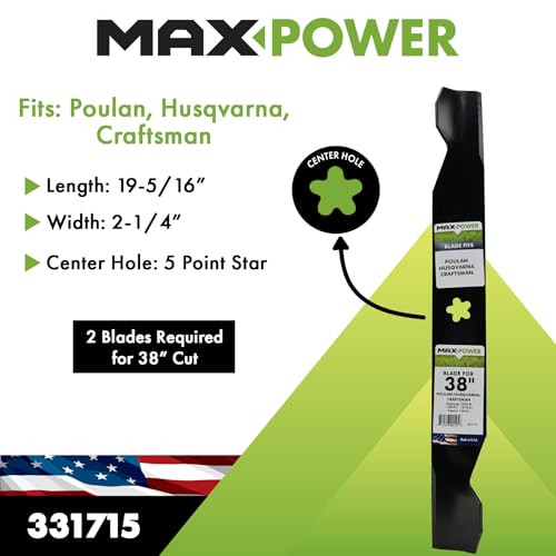 Lame 331715S MAXPOWER coupe nette pour carter Husqvarna