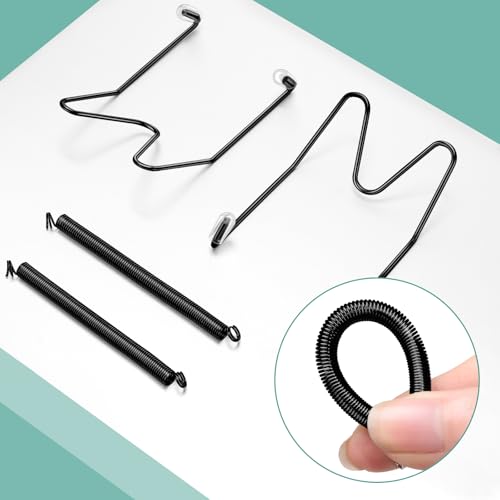 Image of Hotop 12 Pieces Plate Hangers for Wall Stainless Steel Wire Invisible Heavy Duty Plate Hangers Display Holders with 12 Pieces Hooks for Wall Decorative(6 /8 /10 Inch,Black)
