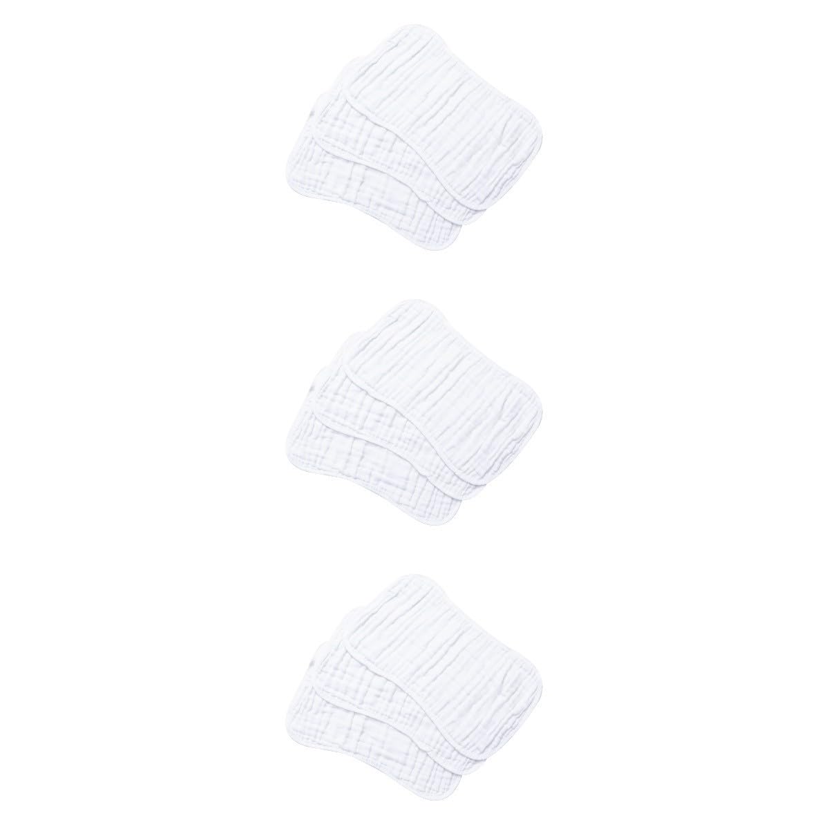 Abaodam 9 Stk Spuckkissen -Lätzchen Lätzchen für Burp Pad Rülpspads -Flanell-Spucktücher bibs babylätzen handtücher Aufstoßen schulterpolster Weiß