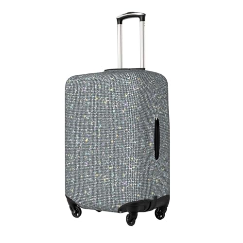 Shiny White Stone Print Luggage Cover Protector Anti-Scratch Washable Fits 18-32 Inch Luggage-Small2