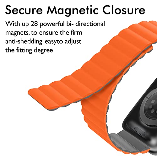 Image of GRIPP Reverser Premium Silicone Magnetic Watch Strap for 40mm /41mm /42mm, Watch Series 11 /10 /9 /8 /7 /6 /5 /4 /3 /2 /1, SE 3 /2 /1, Slim, Lightweight, Adjustable (Watch Not Included)