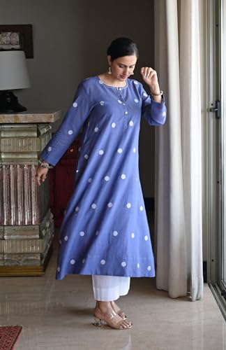 Image of GoSriKi Kurta Set for Women Erode Rayon Printed | Kurti Set for Woman | Kurta Palazzo 2 Piece Outfit | Round Neck Full Sleeve A-Line Fit Ethnic Dress Stylish Kurta Sets for Women Clothing