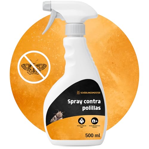 Panteer ® Spray antipolillas 500ml - protección antipolillas contra polillas de los Alimentos y polillas de la Ropa - Lucha contra Las polillas sin permetrina - Fabricado en Alemania