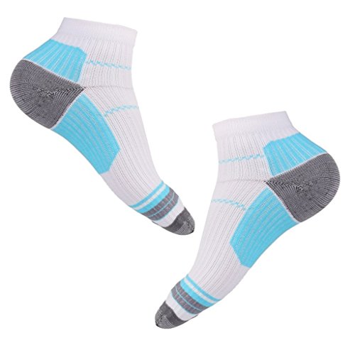 Adecco LLC 2 Pair Foot Compression Socks For Plantar Fasciitis Heel Spurs Pain Relief