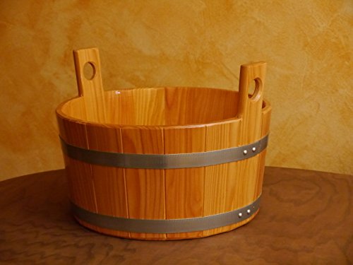 Preisvergleich Produktbild Blumenberg Fußwanne Fußkübel Fussbecken Lärche Fußbottich Saunawanne Saunakübel Tauchbecken Zuber