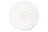 ✅ Medida: Ø 38 cm. Juego de SALVAMANTELES Arzy Family  Salvamantel de Paja y Papel  Redondos  Grupo de 6 salvamanteles  Fibras Naturales  Prácticos y Decorativos (Blanco)