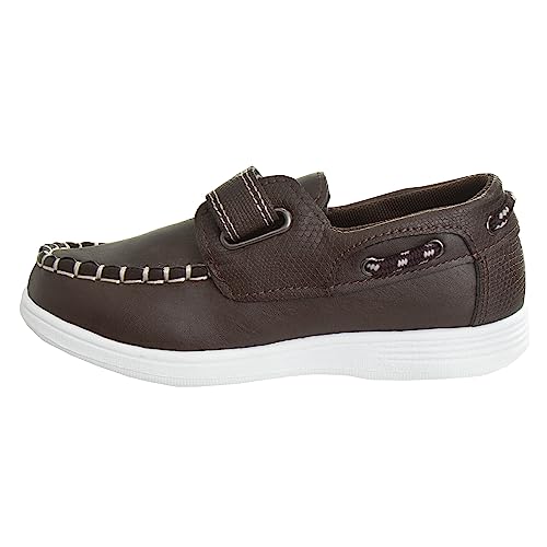 Josmo Boys Boat Shoes – Toddler Casual Dress Boat Shoe Loafer Comfort Moccasins - Brown (4 Big Kid) #TOP1