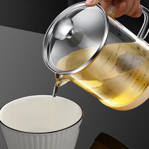 Aceitera doméstica con colador térmico para una cocina limpia 6