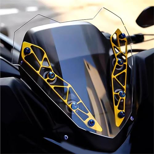 Support pare-brise aluminium CNC Xmax 300 finition premium noire - 2
