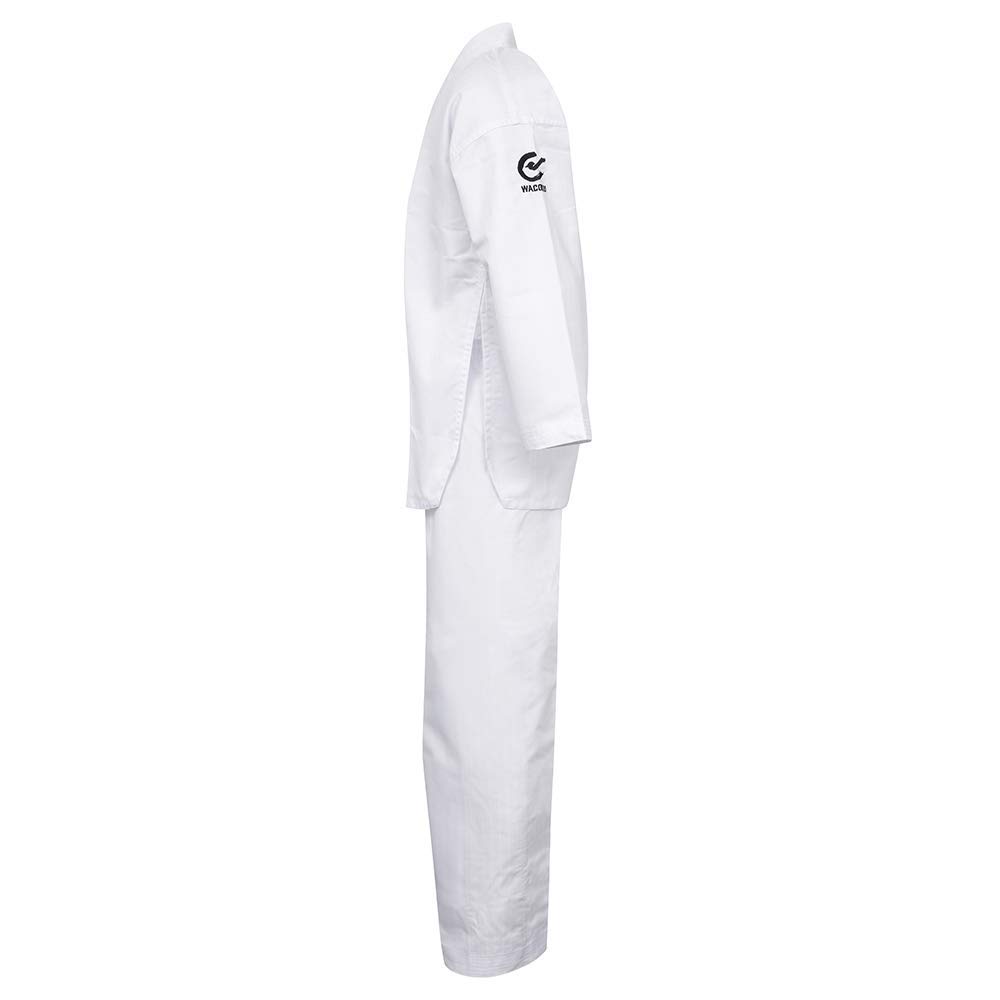 Playwell WT Approvato Studente Taekwondo Uniforme Bianco Scollo V - Bianco, 180cm