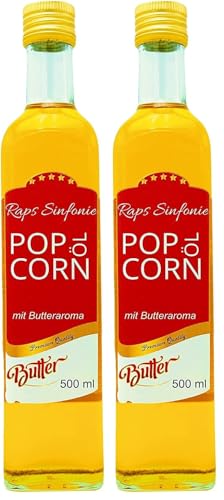 Huile pour pop-corn anti-brûlure saveur beurre naturel 500ml pour ne plus rater vos pop-corn