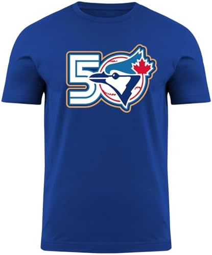 Bulletin Toronto Blue Jays MLB 50th Anniversary Logo T-Shirt - Royal - XX-Large