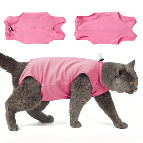 Dotoner Body Gata esterilizacion ，Body quirurgico Gato Profesional para Gatos，de recuperación quirúrgica Ropa Chaleco de pequeños Gatos
