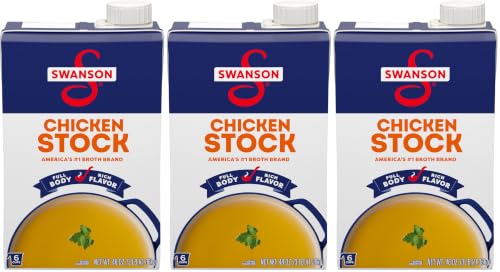 Swanson 100% Natural Chicken Stock, 48 oz Carton (Pack of 3)