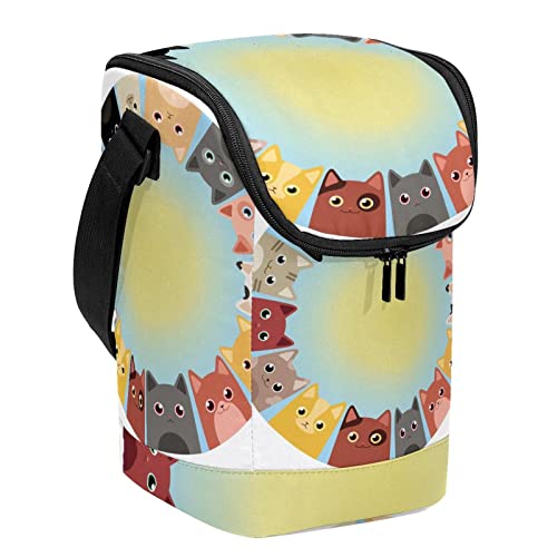 Bolsa de almuerzo pequeña reutilizable con reloj de animales y lonchera ligera 2