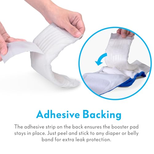 Image of Paw Inspired Disposable Dog Diaper Booster Pads, Inserts for Male & Female Dog Diapers & Belly Bands, Flow-Through Design Adds Absorbency to Extend Diaper Use (30 Count) (Pack of 3)