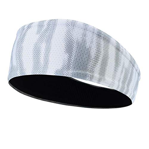 Bandeau Tennis Bandeau Sport Bande de Sueur Bandeaux Femmes Bandeau Bandeau Dames Bandeaux Tête Bande Bandes de Cheveux pour Les Hommes Noir Bandeau Gray White,1 Cover