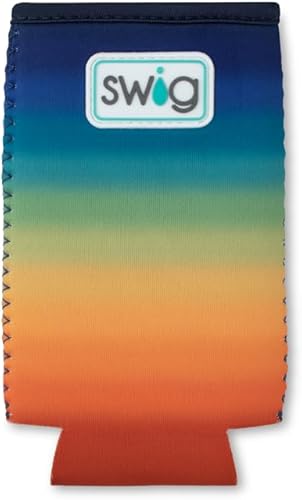 Miniatura 94 de Swig Life Skinny Can Coolie, soporte delgado de 12 onzas, enfriador de neopreno aislado con bolsillo, fundas para botellas de cerveza altas, All