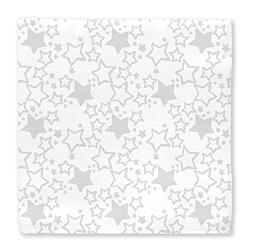 Image of SwaddleDesigns Cotton Muslin Swaddle Blanket, Receiving Blanket for Boys & Girls, Best Shower Gift, 46x46 inches, Sterling Starshine