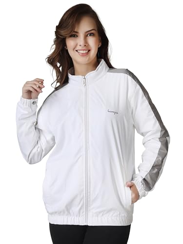Image of Lavozia women jacket Women's Travel Nylon Solid Plain Sports Gym Workout Running Travel Trekking and jacket for Women