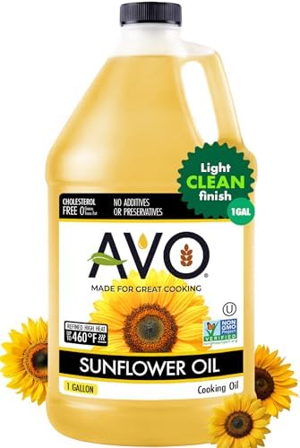 AVO High-Oleic Sunflower Oil, 1 Gallon, Non-GMO, Neutral Flavor