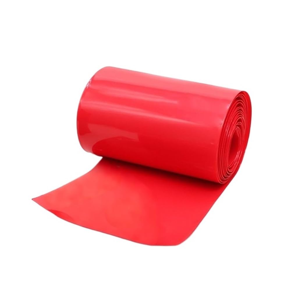 Tubi termorestringenti, isolamento cavi, guaina termorestringente in pvc rosso, larghezza 7-90 mm, lunghezza 1-20 m