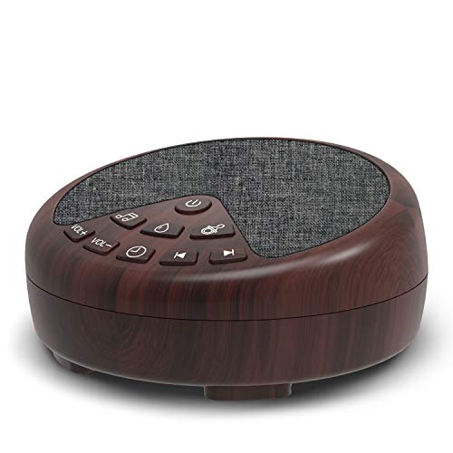 White Noise Machine,Sleep Sound Machine with 27 Soothing Sound,Timer, Fan Rain lullabies Sound for Sleeping,Protable Sound Machine for Kids Baby Adult Home Office Nursery Travel(DrakBrownWoodGrain)