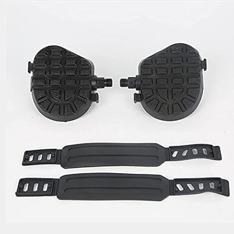 EIRONA 1/2 Exercise Bike Pedals for Indoor Bike, Stationary Bike, Spin Bike, Gym Pedals with Toe Clips, 1 pair Cover