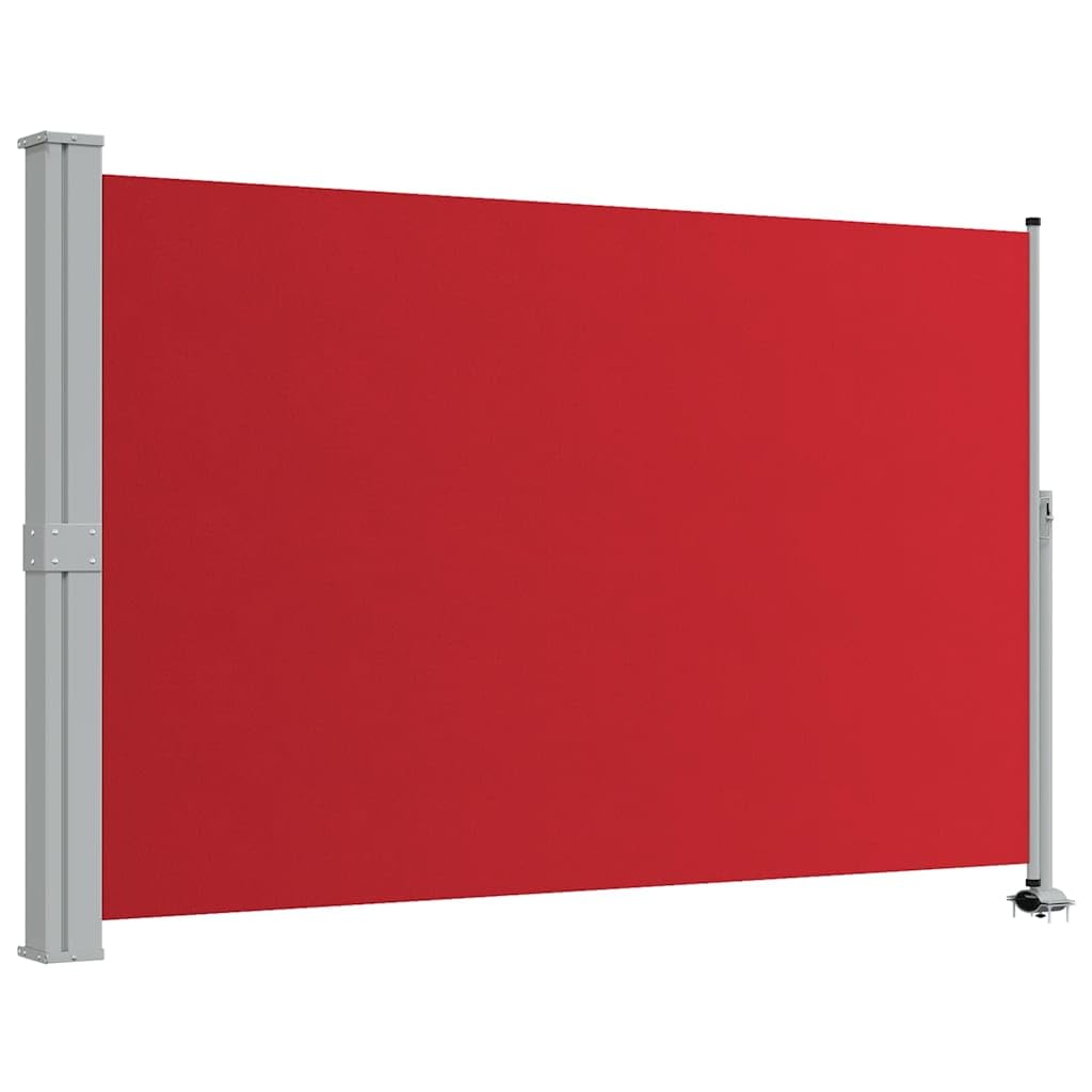 vidaXL Patio Retractable Side Awning Outdoor Garden Terrace Balcony Privacy Screen Blind Sunshade Windbreak Windscreen 160x300cm Red โ image 1