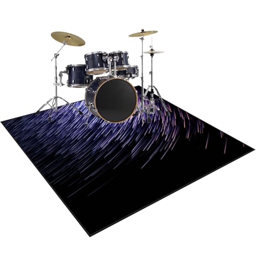 RxiBeFuw Alfombra Bateria Electronica | Alfombra de Tambor 120 x 80 cm | Alfombra para Bateria Acustica | Alfombrilla Insonorizada Batería de Jazz | Alfombras de Tambor Rectangulares Antideslizantes