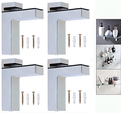 Clip de verre réglable pour partition fixe et support stable 4 pack
