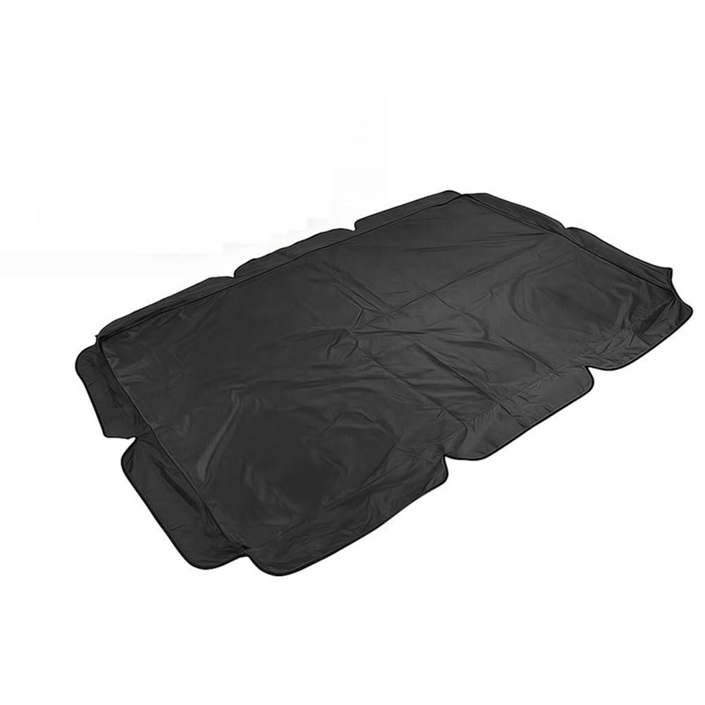 WJJKJH Swing Canopy Replacement Cover, 210D Oxford Cloth Waterproof Patio Swing Canopy Top Cover, UV Resistant Garden Porch Swing Roof For 2-3 Seat(Black,420D：195 * 125 * 15cm)