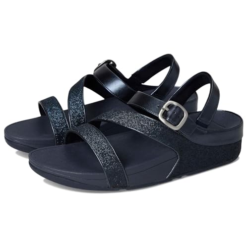 Image of FitFlop Women's Skinny II Glitterdust Pewter Z-Strap Sandals
