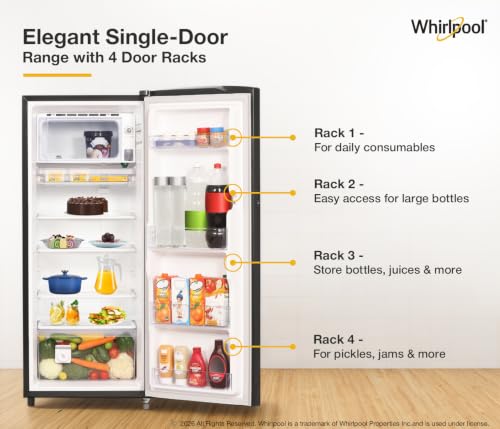 Image of Whirlpool 207 L 5 Star Icemagic Pro Inverter Direct-Cool Single Door Refrigerator (230 IMPRO PRM 5S INV ALPHA STEEL-Y, Grey, 2026 Model)