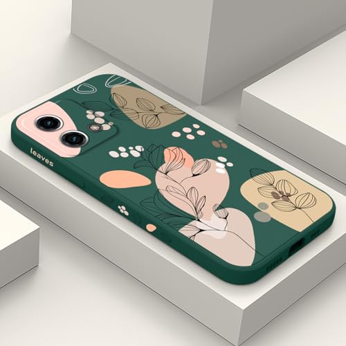 Coque Moto G Stylus 5G 2023 silicone anti-choc fine motif floral vert