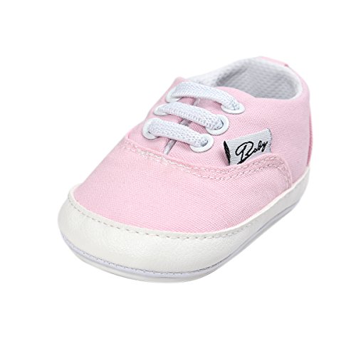 Image of RVROVIC Baby Boys Girls Shoes Canvas Toddler Sneakers Anti-Slip Infant First Walkers 0-18 Months