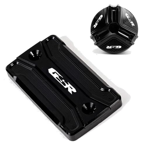 Cubierta depósito líquido frenos delantero y tapón de aceite negro para Suzuki GSR 750 600 400