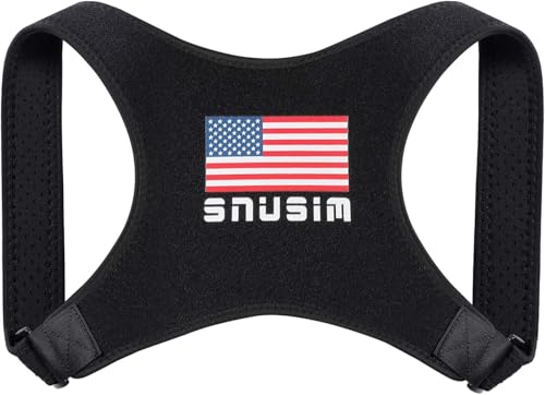 SNUSIM Posture Corrector Upper Back Brace Neck Shoulder Back Support Brace Pain Relief Belt for...